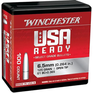 Winchester Ammo WBR65125 Centerfire Rifle 6.5Creedmoor 125gr Open Tip 100 Per Box/10 Case