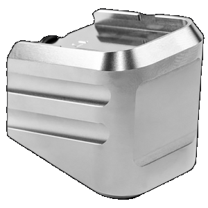 Cross Armory CRG+0MEG19SV Magazine Extension Fits Glock 19 23 32 Gen 1-5 Silver Aluminum