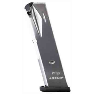 Mec-Gar 15rd 9mm Magazine Compatible with Taurus PT92 PT99 Nickel Plated
