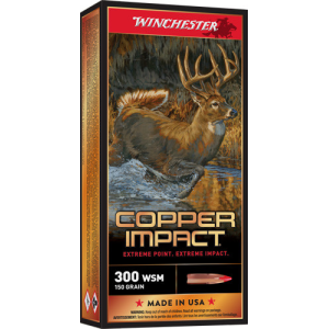 Winchester Copper Impact 300 WSM Solid Copper Expanding 150 Grain 20 Rounds