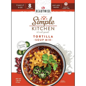 ReadyWise RWSK05063 Simple Kitchen Tortilla Soup 8 Servings Per Pouch, 6 Per Case