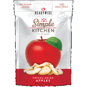 ReadyWise SK05910 Simple Kitchen Freeze Dried Fruit Sweet Apples 1 Serving Pouch 6 Per Case