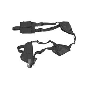 Bulldog WSHD8 Deluxe Shoulder Harness Black Nylon Harness Fits Glock 21 Fits Glock 37 Fits 3.50-5" Barrel Ambidextrous