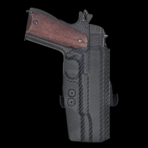 Rounded Gear CEX19115NRCFRHOWBPDL Paddle Holster OWB Black Carbon Fiber Kydex Fits 1911 5" Right Hand