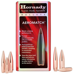Hornady 26303 Aeromatch 6.5mm 140gr 100 Per Box/15 Case