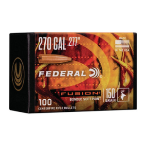 Federal FB277F4 Fusion Component 270 Win .277 150 gr Fusion Soft Point 100 Per Box/ 4 Case