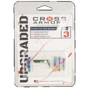 Cross Armory 3 Piece Upgrade Kit P80 Gen1-3 Rainbow Dimpled Pins Slide Lock