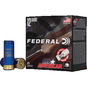 Federal FAA12H8 All-American 12Gauge 2.75" 1 1/8oz 8Shot 25 Per Box/10 Case