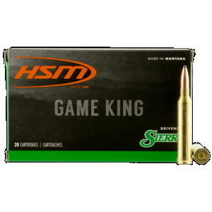HSM Game King Rifle Ammunition 7mm STW Sierra Spitzer BT 160 gr. 20 rd.