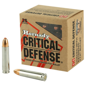 Hornady, Critical Defense, 30 Carbine, Flex Tip Expanding, 110 Grain, 25 Rounds