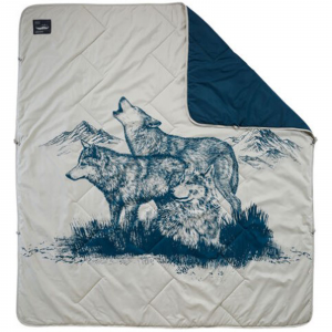 Therm-A-Rest Argo Insulated Two-Person Travel Camping Blanket Wolf Print
