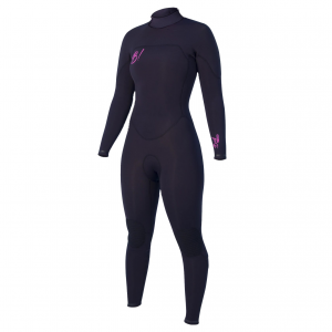 Buell Women's RBZ Stealth Mode 4/3 Back Zip Wetsuit   2020, Black / 4