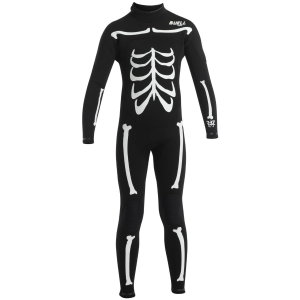 Buell Youth RBZ Stealth Mode 4/3 Back Zip Wetsuit   2020, 4 / Black/White Bones