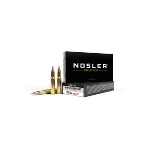 Nosler Custom .308 Win 168 Grain HPBT Match Rifle Ammo - 20 Rounds - 
