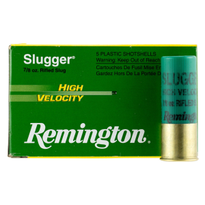 Remington Ammunition 28604 Slugger High Velocity 12 Gauge 3" 7/8 oz Rifled Slug Shot Shotgun Ammo - 5 Rounds -