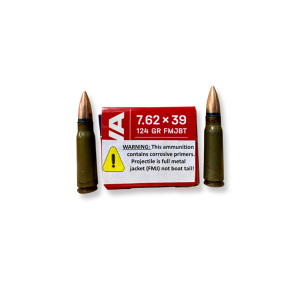 BVA 7.62x39mm 124Gr FMJ Lead Core Steel Case Rifle Ammo - 20 Rounds - Dirty Bird Industries