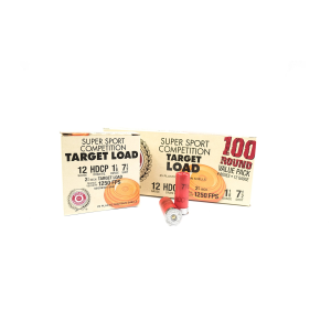 Estate Super Sport Competition Target Load 12 GA 2 3/4" 1 1/8oz #7.5 Shot Ammunition Shotgun Ammo - 100 Rounds - 