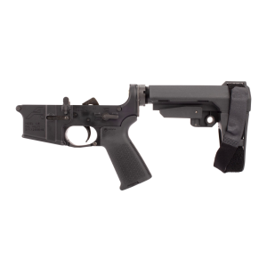 Aero Precision AR15 Pistol Complete Lower Receiver w/ MOE Grip & SBA3 Brace - Anodized/Black -