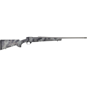 Howa HFN308GL 1500 Fence Line 4+1 22\" Tungsten Cerakote Threaded Barrel, Tungsten Cerakote Aluminum Drilled & Tapped Receiver, Gray Light Camo Fixed Synthetic Stock, Right Hand