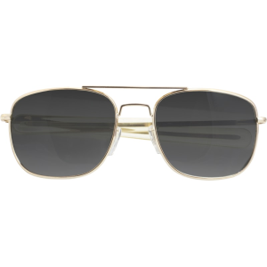 Humvee HMV52BGOLD Pilot Sunglasses Eye Protection Gray Polarized Lens Gold Frame 52mm x 44mm