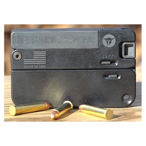 Trailblazer Firearms LifeCard LC2-SG Pistol, .22 WMR, 2.5\" Barrel, 1 RD, Single Action, Aluminum Frame, Ammo Storage in Handle, Ambidextrous.