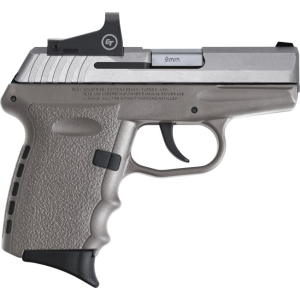 SCCY CPX-2TTSGRD 9mm Semi-Auto DAO Pistol, TT/SGRY, No Manual Safety, Red Dot 10 + 1, 2-Mags