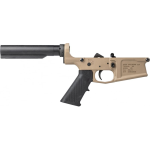Aero Precision M5 (.308) Carbine Complete Lower Receiver with A2 Grip, No Stock - FDE Cerakote - APAR308215 - Aero Precision