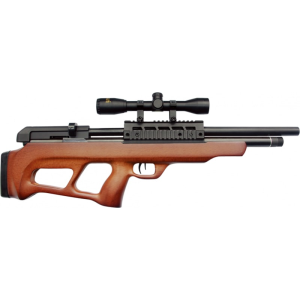 Beeman 1358 Under-Lever pre-Charged Pneumatic 22 Pellet 10rd Black European Hardwood Stock 4x32mm Scope