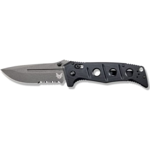 Benchmade 275SGY-1 Sibert, Adamas, Axis, Stud, Black Shth, Bk/Gy