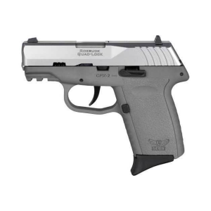 SCCY CPX2-TT Gen 3, 9mm Semi-Auto Polymer Frame Pistol, Satin Stainless Slide on Sniper Gray Frame, DAO 10+1, No Safety - W / 2 Mags - CPX2TTSGG3