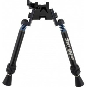 Swagger SWAG-BP-SFR10 SFR10 Flex to Rigid QD Bipod with Black Finish, Picatinny Attachment & 6-10.50\" Vertical Adjustment