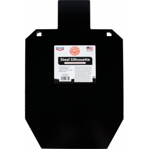 Birchwood Casey 47635 World of Targets AR500 Pistol/Rifle Black Steel Silhouette 0.38\" Thick Hanging - Birchwood Casey