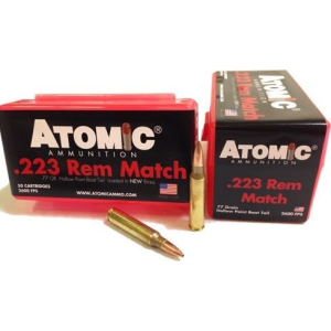 Atomic Ammo .223 REM. 77GR. Match Sierra Boat Tail Hollow Point - 50 Rounds