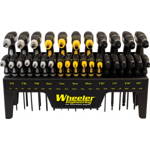 Wheeler 1081957 SAE/Metric Hex & Torx P-Handle Set Black Rubber Handle 30 Pieces