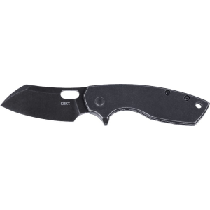 CRKT 5315KS Pilar Large 2.67\" Folding Plain Black Stonewashed 8Cr13MoV SS Blade/Black Stainless Steel Handle Includes Pocket Clip - Columbia River Knife