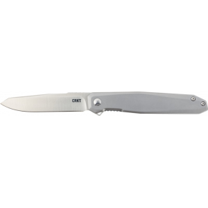CRKT K230XXP Facet 3.37\" Folding Sheepsfoot Plain Satin D2 Steel Blade Stainless Steel Handle