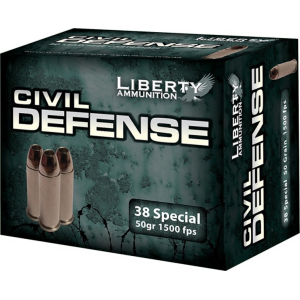 Liberty LA-CD-38-025 Civil Defense 38 Special LF Fragmenting HP 50 GR 20Bx - 20rd Box