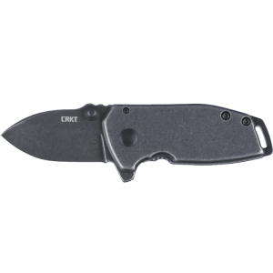 CRKT 2485K Squid Compact Folding Plain Stonewashed 8Cr13MoV SS Blade/Stainless Steel Handle Includes Pocket Clip