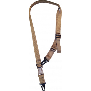 Tacshield T6030CY Warrior 2-in-1 Sling made of Coyote Webbing with HK Snap Hook & Padded Fast Adjust Design for Rifle/Shotgun