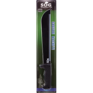 S.O.G SOG-MC01-N SOGfari 13\" Black Powder Coated 3Cr13MoV SS Blade Black Kraton Handle 19\" Long Includes Sheath