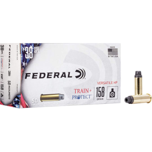 Federal TP38VHP1 Train + Protect 38 Special 158 gr Versatile Hollow Point - 50rd Box