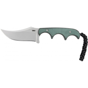 CRKT 2379 Minimalist Persian 2.76\" Fixed Recurve Plain Bead Blasted 8Cr13MoV SS Blade Polished Resin Infused Fiber Handle