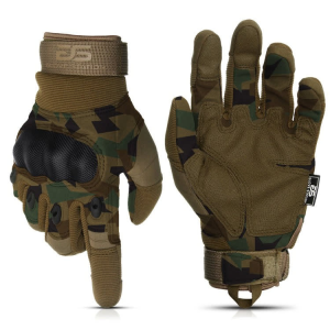 Glove Station Combat Hard Knuckle Full Finger Tactical Gloves - Camo - Extra Large - GS-258-CFT-XL