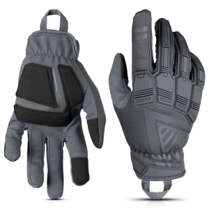 Glove Station Impulse Guard TPR Impact Resistant Tactical Gloves - Gray - Large - GS-TKG126-LG-GEY