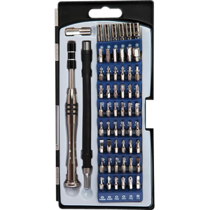 Wheeler 564018 Precision Micro Screwdriver Set Chrome Plated Steel Extendable Handle 58 Pieces - Battenfeld