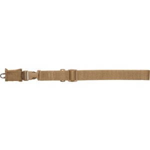 Tacshield T6005CY CQB Sling made of Coyote Webbing with HK Snap Hook & Single-Point Design for Rifle/Shotgun