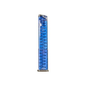 ETS Group GLK-18G2BLU Pistol Mags Clear Blue Extended with Gen2 Floor Plate 9mm 31rd Magazine - Fits Glock 34,17,26,19,45,19x,18