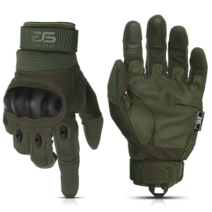 Glove Station Combat Hard Knuckle Full Finger Tactical Gloves - Green - Extra Large - GS-258-GR-XL