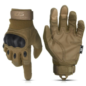 Glove Station Combat Hard Knuckle Full Finger Tactical Gloves - Tan - XX Large - GS-258-TN-2XL