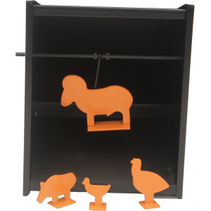 Beeman 2085 Pellet Trap Airgun Steel Black/Orange Animals Illustration Impact Enhancement Yes Includes Metal Silhouette/Paper Targets